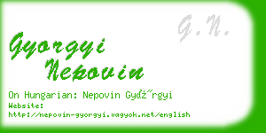 gyorgyi nepovin business card